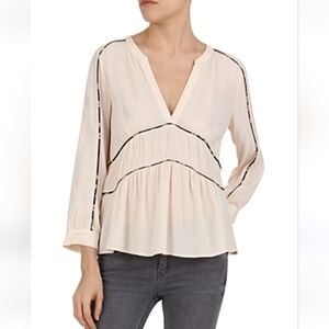 Ba&sh FARO PIPED TOP IN POUDRE size XS in EUC